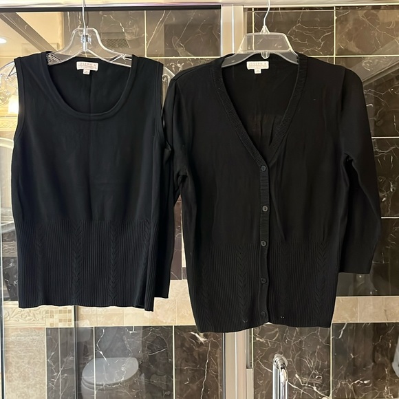 Joseph A twin set shell/cardigan, size M, good condition. - Picture 1 of 10